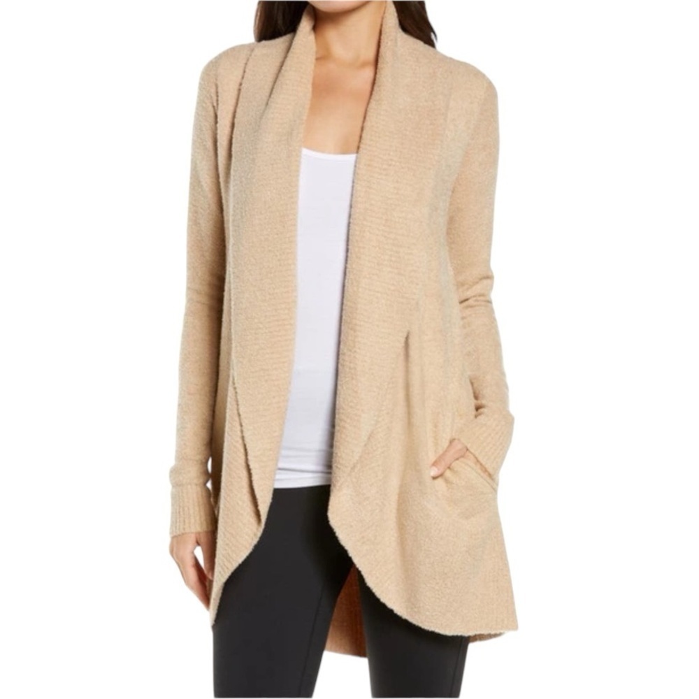 NWOT Barefoot Dreams Cozy Chic Lite Circle Cardigan Soft Camel XS/Small